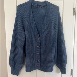 Torrid Blue Button-Up Women Sweater